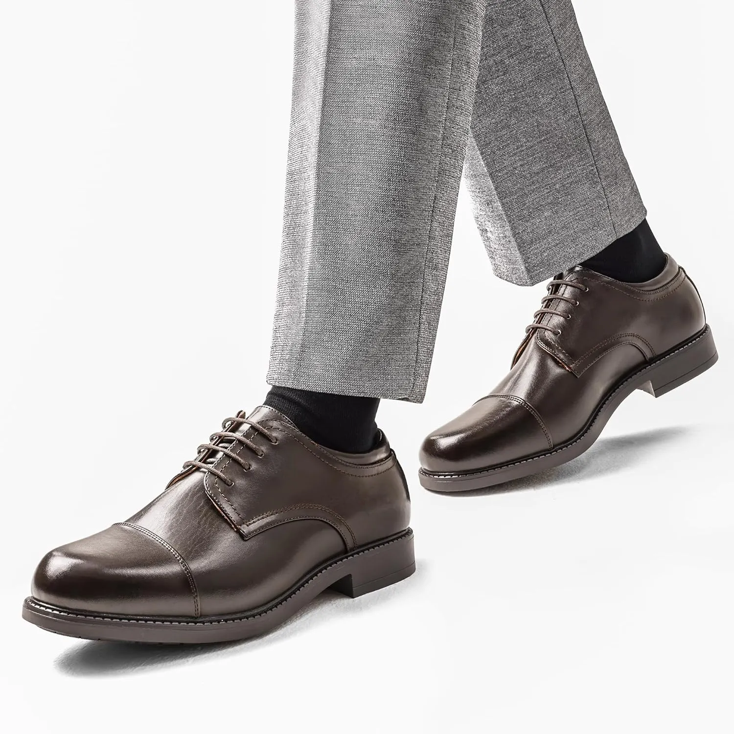 Bruno Marc Men's Dress Oxford Shoes Classic Lace Up Formal Cap Toe Shoes