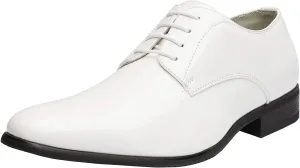 Bruno Marc Men's Faux Patent Leather Tuxedo Dress Shoes Classic Lace-up Formal Oxford