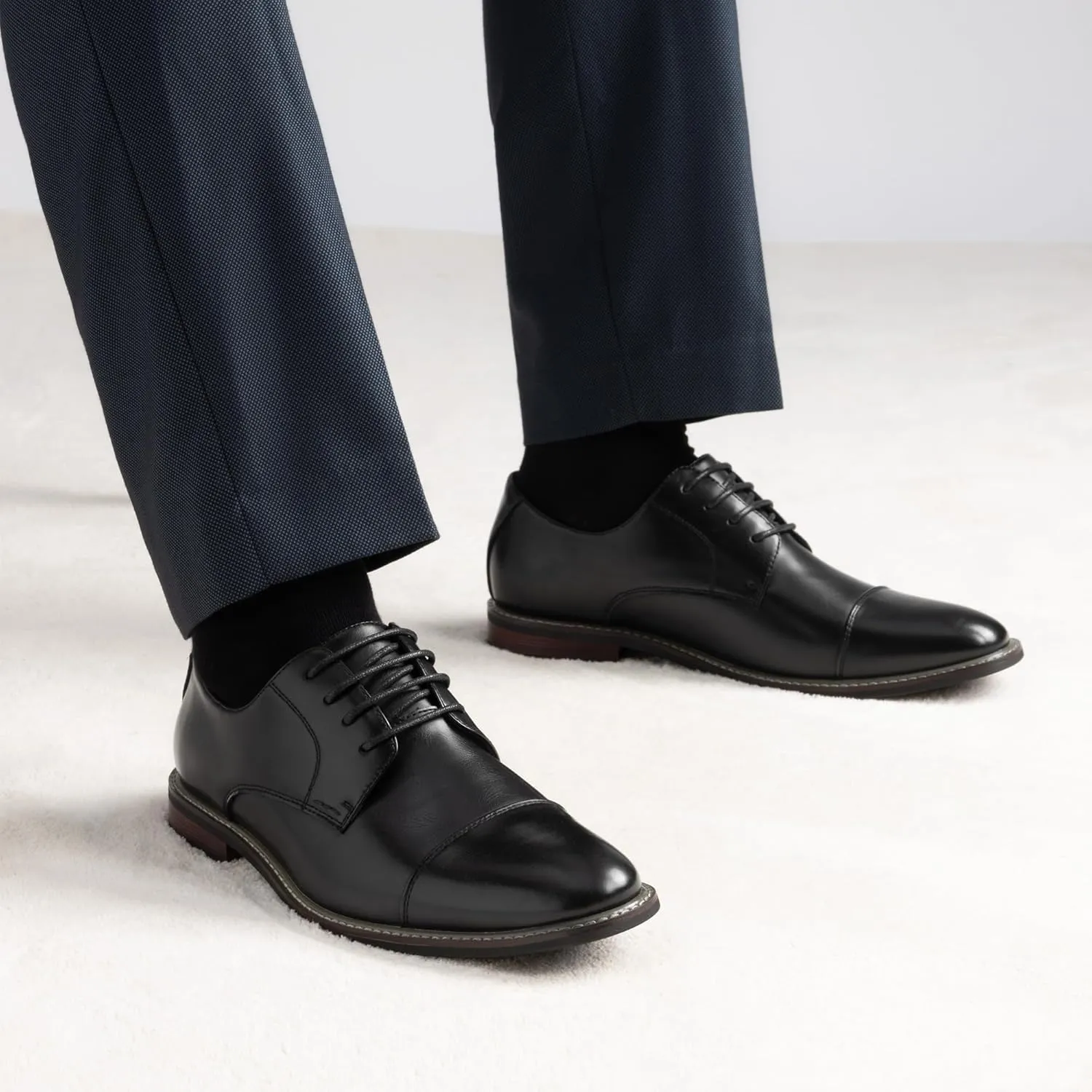 Bruno Marc Men's Prince Classic Modern Formal Oxford Lace Up Dress Shoes