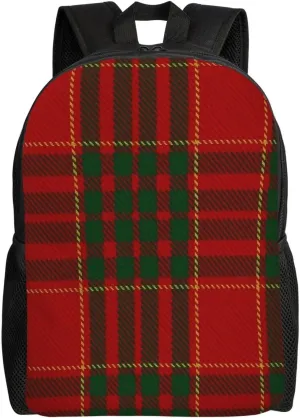 Cameron Ancient Clan Tartan Minimalist Laptop Backpack – Waterproof Business Travel Bag, Breathable Design, Modern Work & Leisure