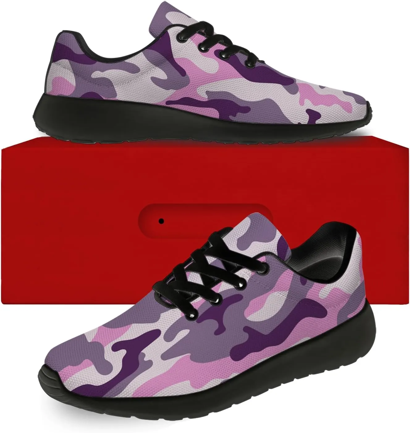Camouflage Print Shoes Men Women Running Comfortable Ultra Lightweight Tennis Walking Fashion Workout Sneakers