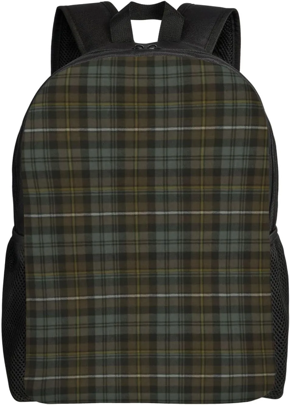 Campbell Argyll Weathered Scottish Clan Tartan Minimalist Laptop Backpack – Waterproof Business Travel Bag, Breathable Design, Modern Work & Leisure