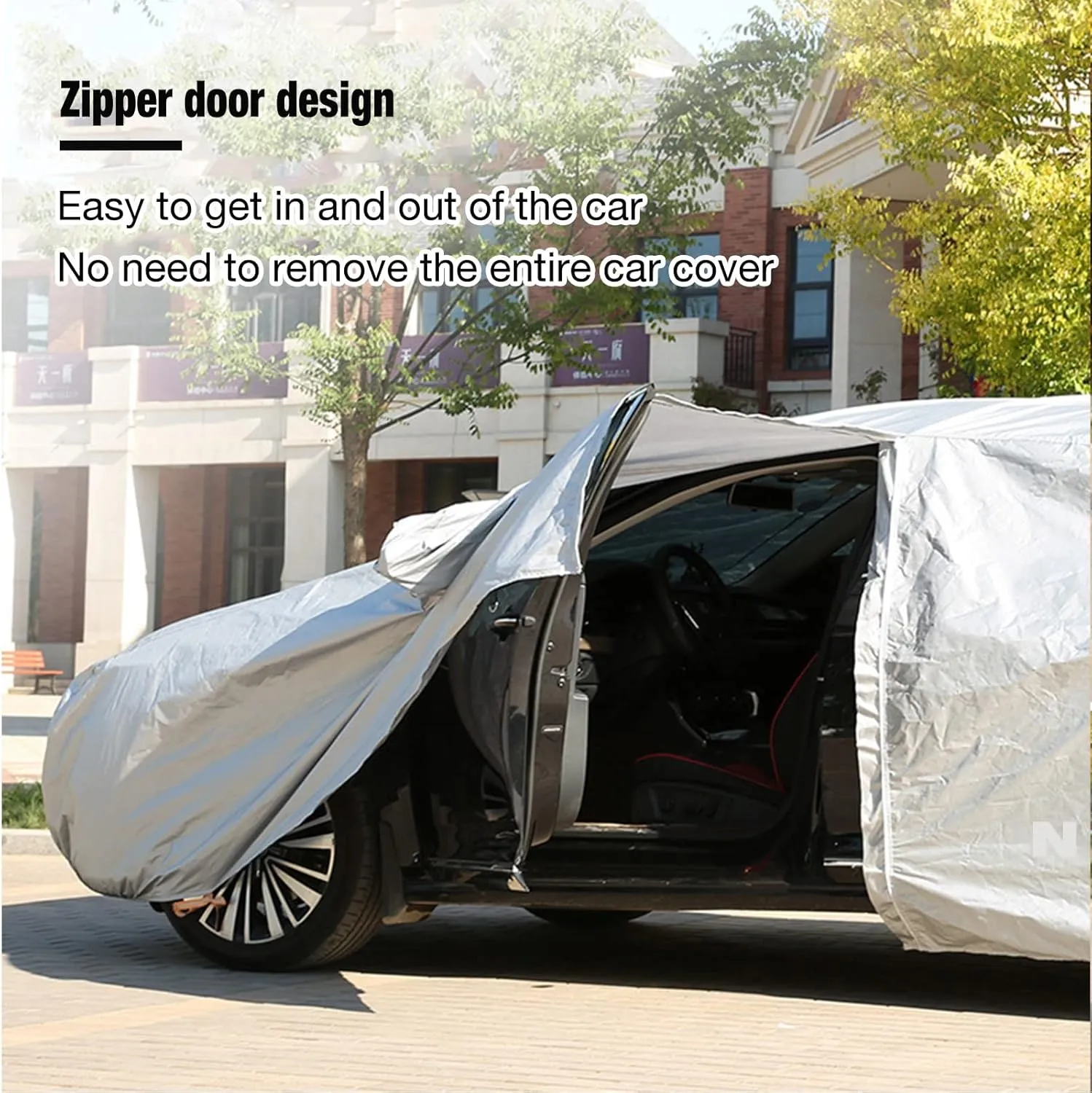 car Waterproof Cover for Peugeot 2008 2013-2023,Dustproof and Breathable car Waterproof Cover with Storage Bag Four-Wheel Alignment Rope