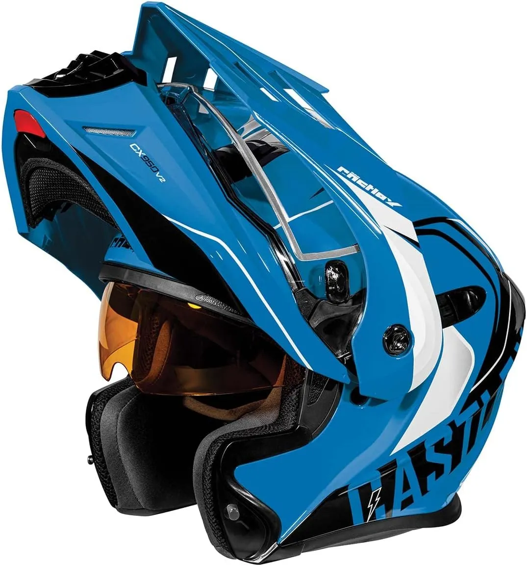 Castle X CX950 V2 Wake Modular Motorcycle Helmet (Gloss Process Blue/Black - Large)