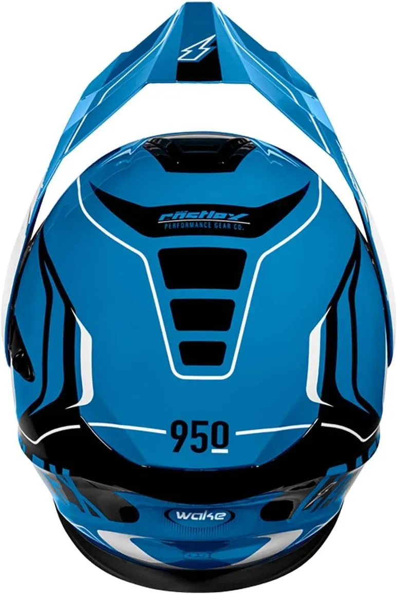 Castle X CX950 V2 Wake Modular Motorcycle Helmet (Gloss Process Blue/Black - Large)