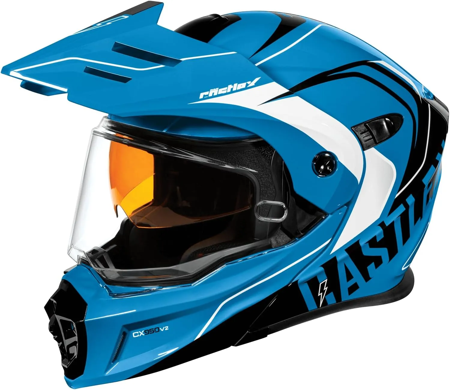 Castle X CX950 V2 Wake Modular Motorcycle Helmet (Gloss Process Blue/Black - Large)