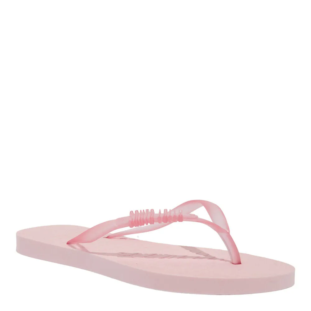 Chinelo Flip Flop Santa Lolla Soft Pink Tiras Transparentes