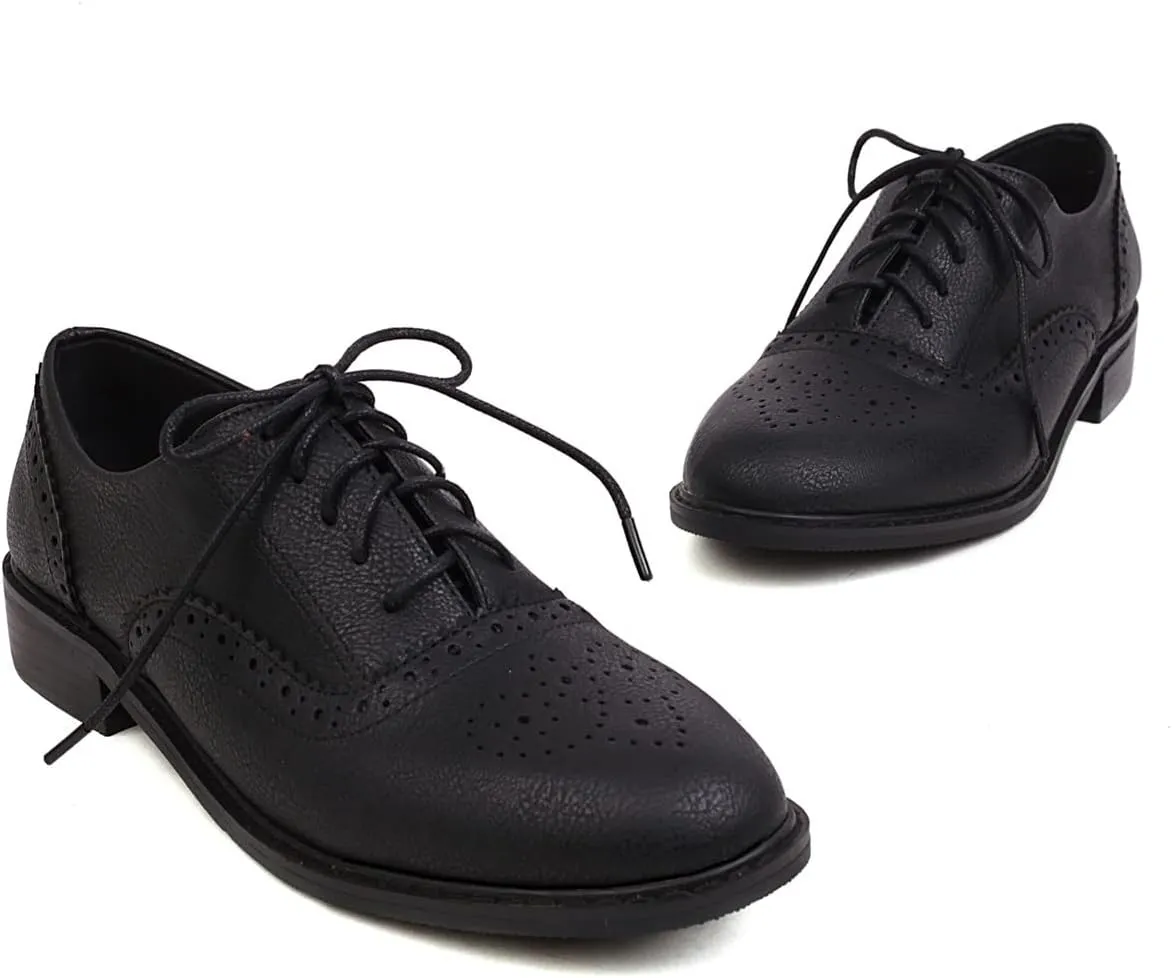 Ciuyurra Women Classic Lace up Oxford Shoes