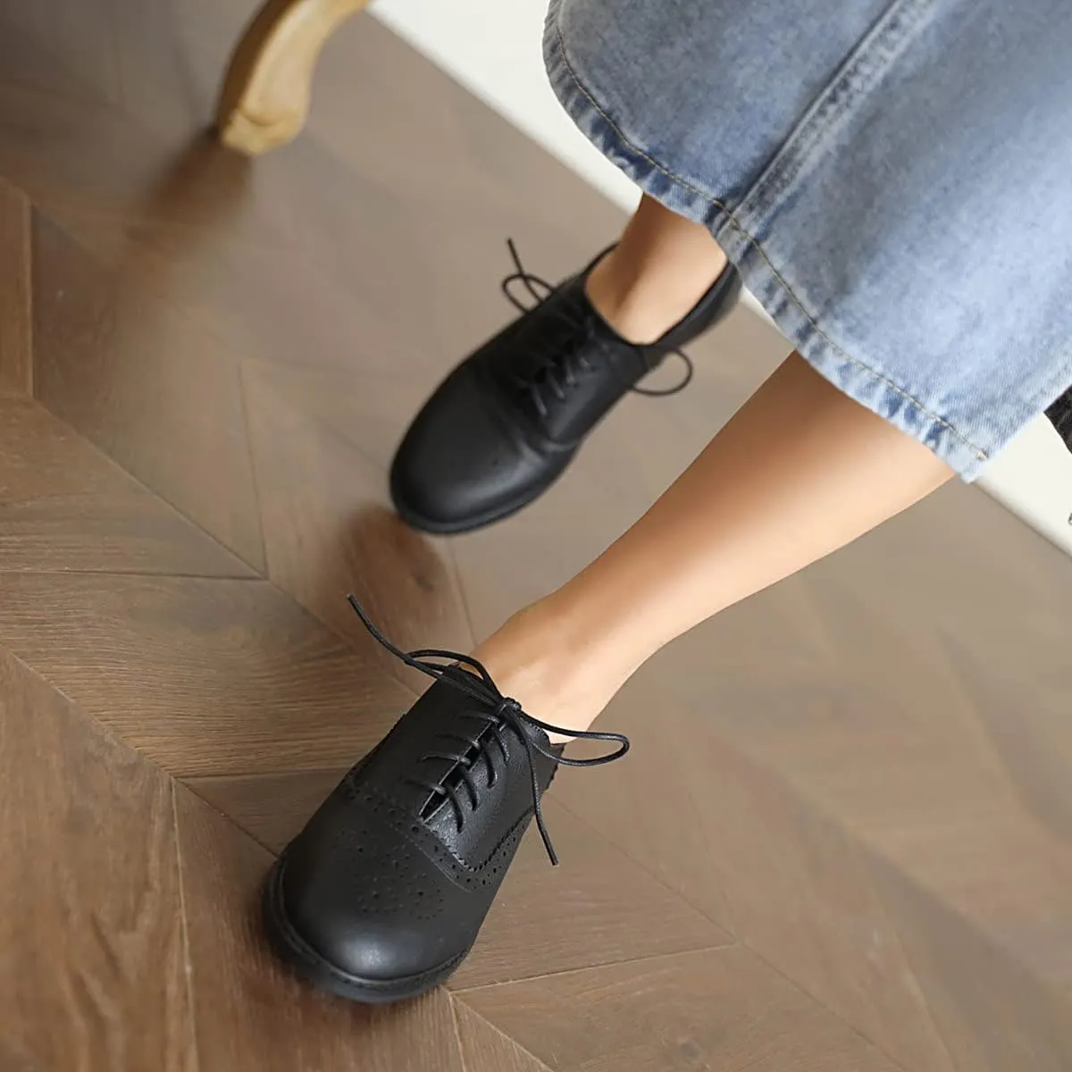 Ciuyurra Women Classic Lace up Oxford Shoes