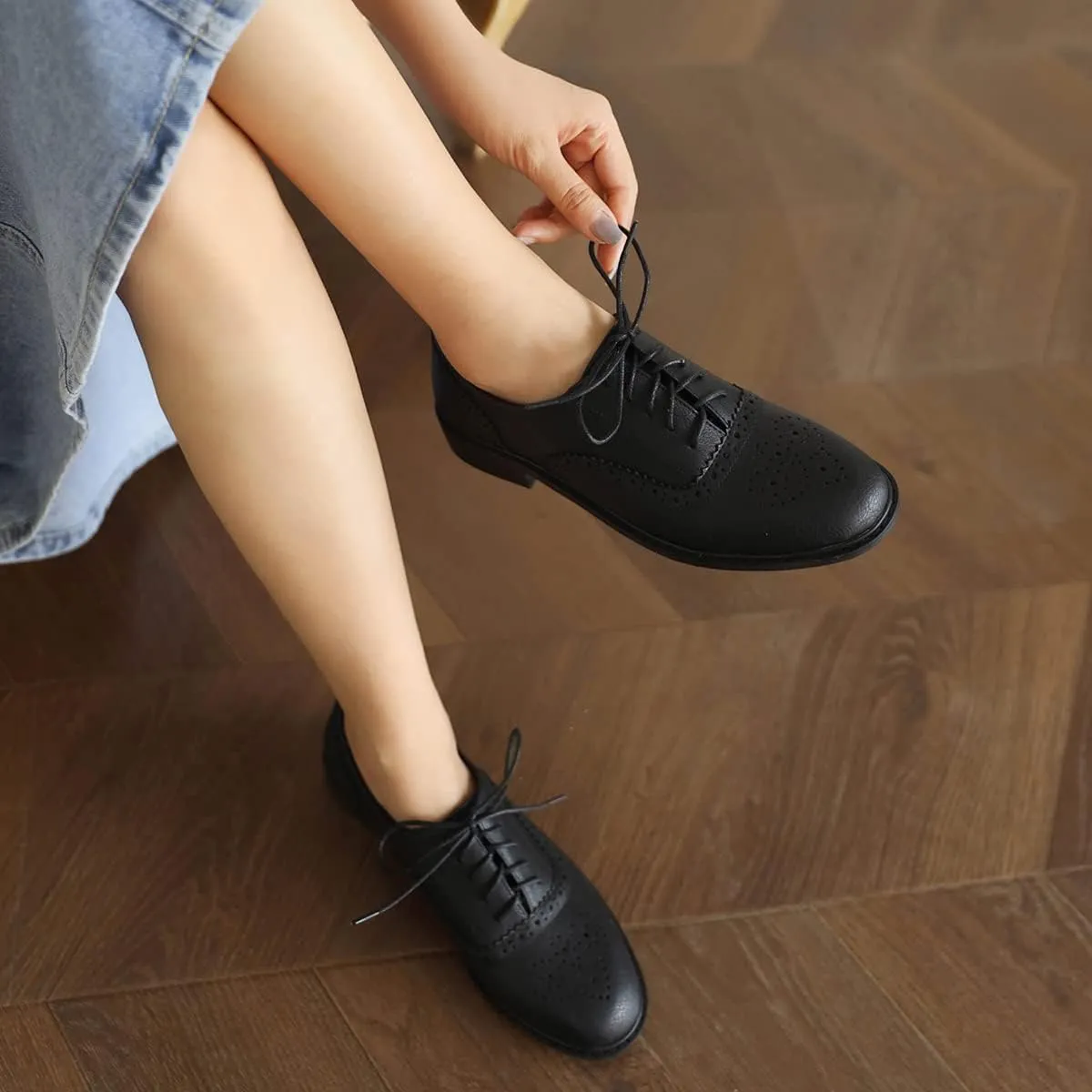 Ciuyurra Women Classic Lace up Oxford Shoes