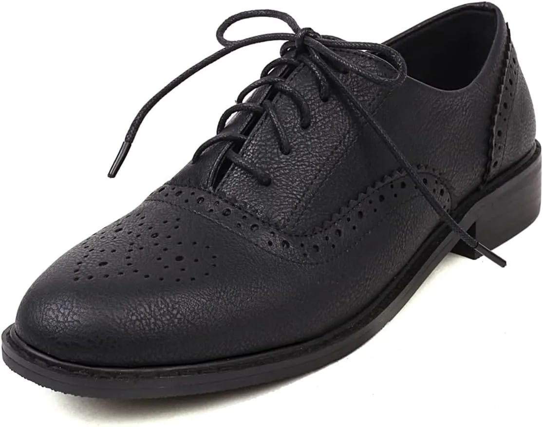 Ciuyurra Women Classic Lace up Oxford Shoes