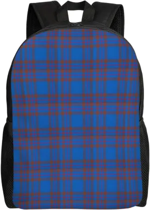 Clan Elliot Tartan Chiffon Minimalist Laptop Backpack – Waterproof Business Travel Bag, Breathable Design, Modern Work & Leisure