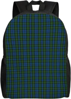 Clan Ferguson Tartan Minimalist Laptop Backpack – Waterproof Business Travel Bag, Breathable Design, Modern Work & Leisure