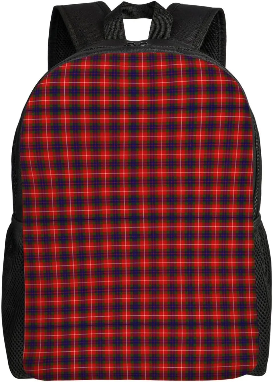 Clan Fraser Tartan Plaid Minimalist Laptop Backpack – Waterproof Business Travel Bag, Breathable Design, Modern Work & Leisure