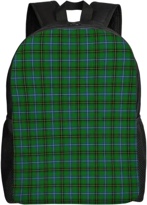Clan Henderson Tartan Minimalist Laptop Backpack – Waterproof Business Travel Bag, Breathable Design, Modern Work & Leisure
