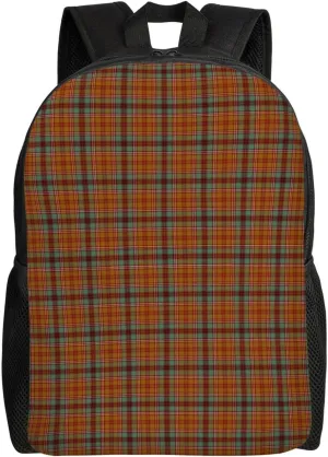 Clan Mccall Tartan Minimalist Laptop Backpack – Waterproof Business Travel Bag, Breathable Design, Modern Work & Leisure