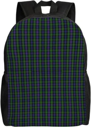 Clan Murray Tartan Minimalist Laptop Backpack – Waterproof Business Travel Bag, Breathable Design, Modern Work & Leisure