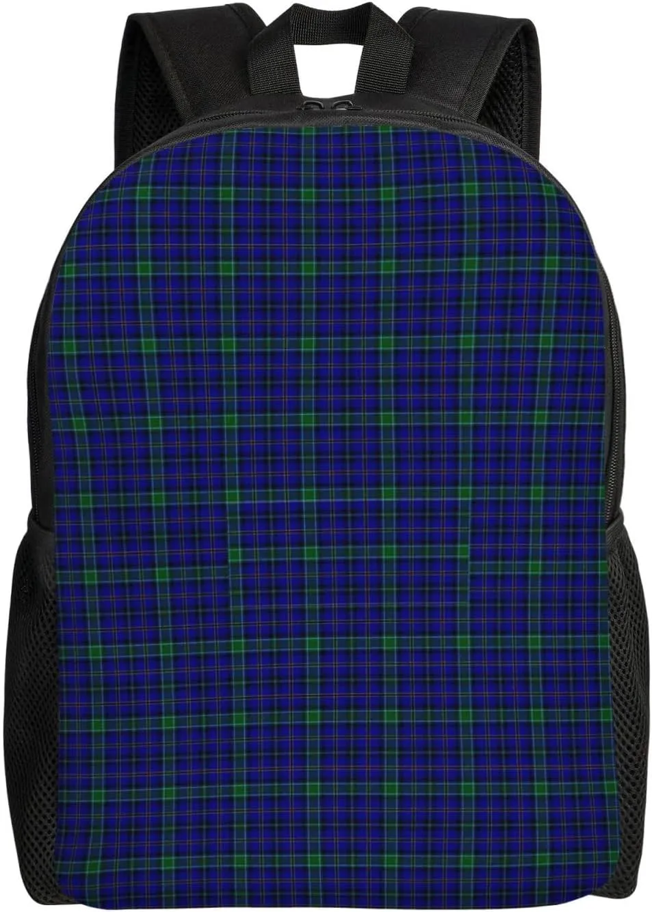 Clan Weir Tartan Minimalist Laptop Backpack – Waterproof Business Travel Bag, Breathable Design, Modern Work & Leisure