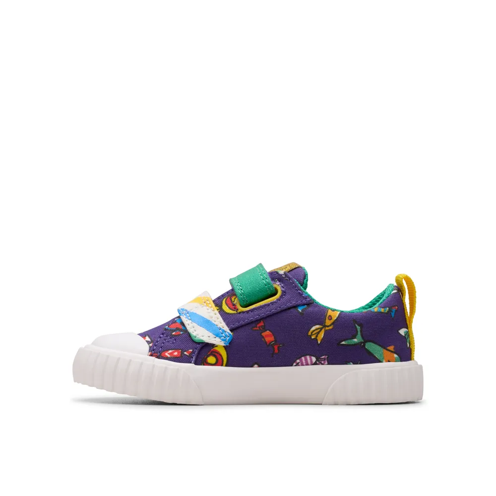 Clarks - RDFoxingMixT - Purple Canvas - Canvas Shoes
