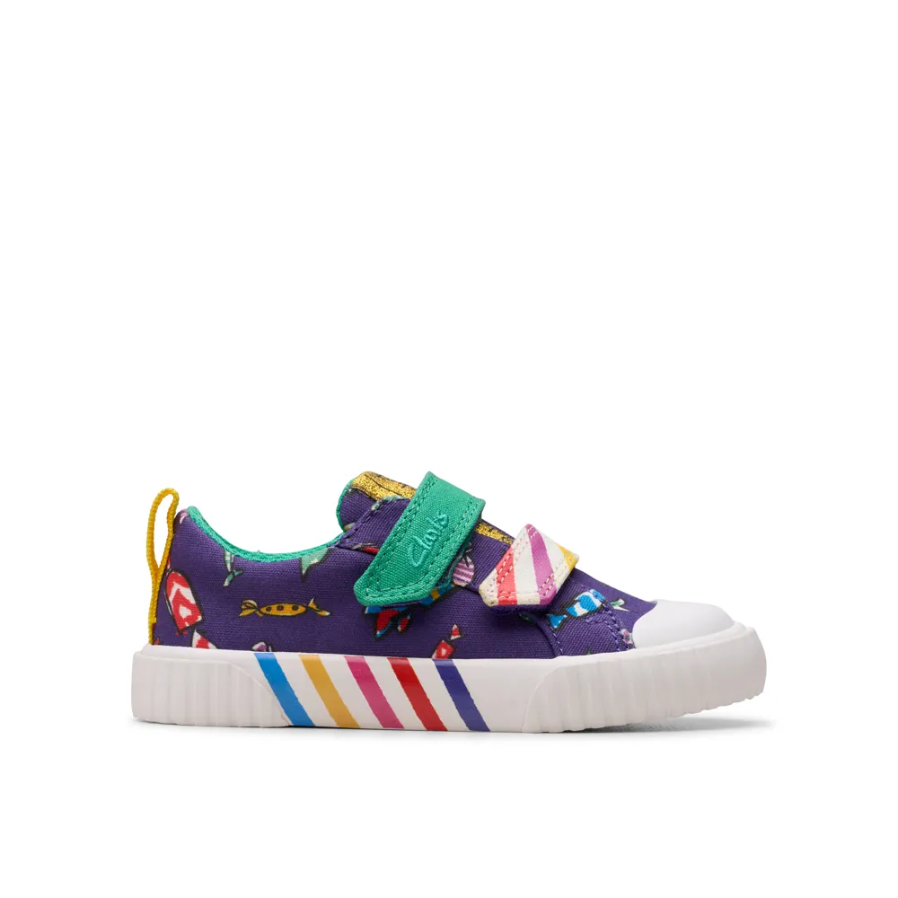 Clarks - RDFoxingMixT - Purple Canvas - Canvas Shoes