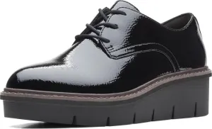 Clarks Women's Airabell Tye Oxford Black Patent