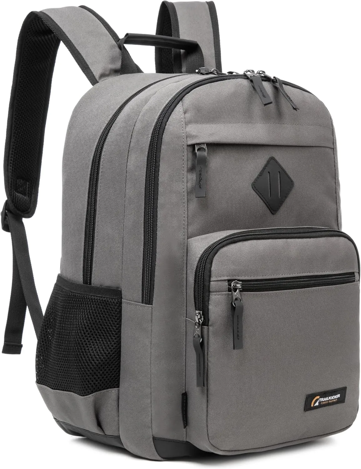 Classic Carry-on Travel Backpack, Laptop Backpack with Padded 17 inch Laptop Sleeve, Multi Pocket College Backpack, Casual Daypack Backpacks - Grey