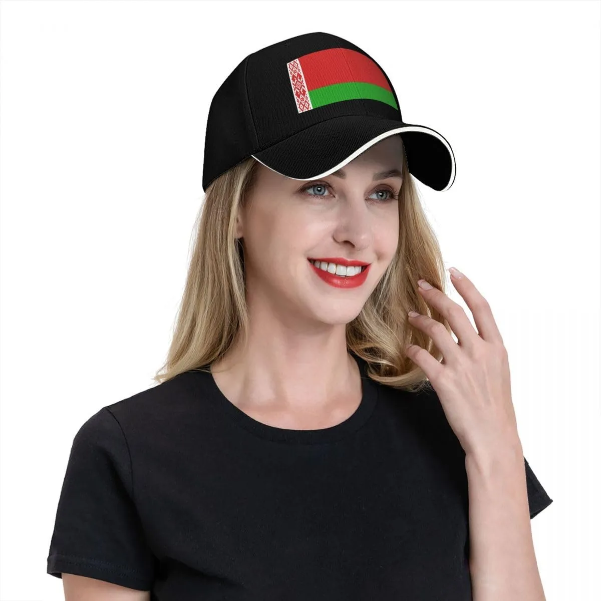 Classic Sandwich Baseball Cap-Belarus Flag Adjustable Unisex Sports Hat for Running Outdoor Four Seasons Comfortable