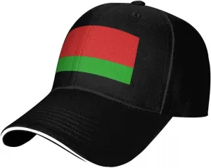 Classic Sandwich Baseball Cap-Belarus Flag Adjustable Unisex Sports Hat for Running Outdoor Four Seasons Comfortable