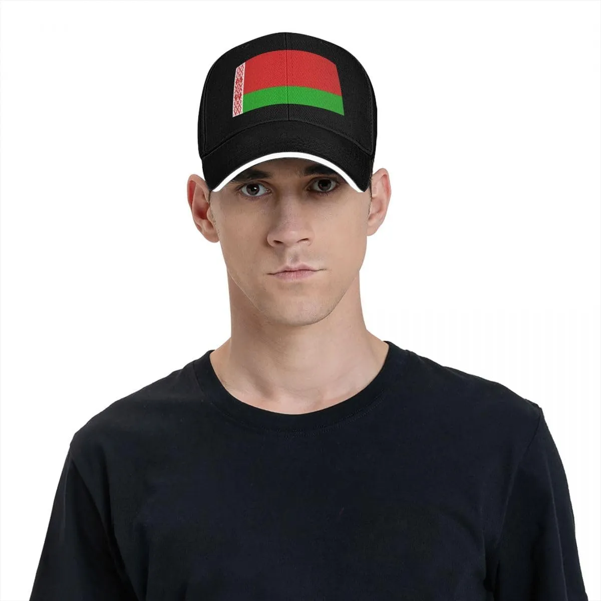 Classic Sandwich Baseball Cap-Belarus Flag Adjustable Unisex Sports Hat for Running Outdoor Four Seasons Comfortable