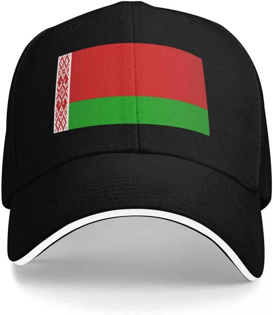 Classic Sandwich Baseball Cap-Belarus Flag Adjustable Unisex Sports Hat for Running Outdoor Four Seasons Comfortable