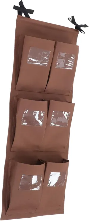 Cleaning Cart Bag Vertical Rag Pockets Janitorial Bag for Cleaning Supplies Housekeeping Cart Accessory