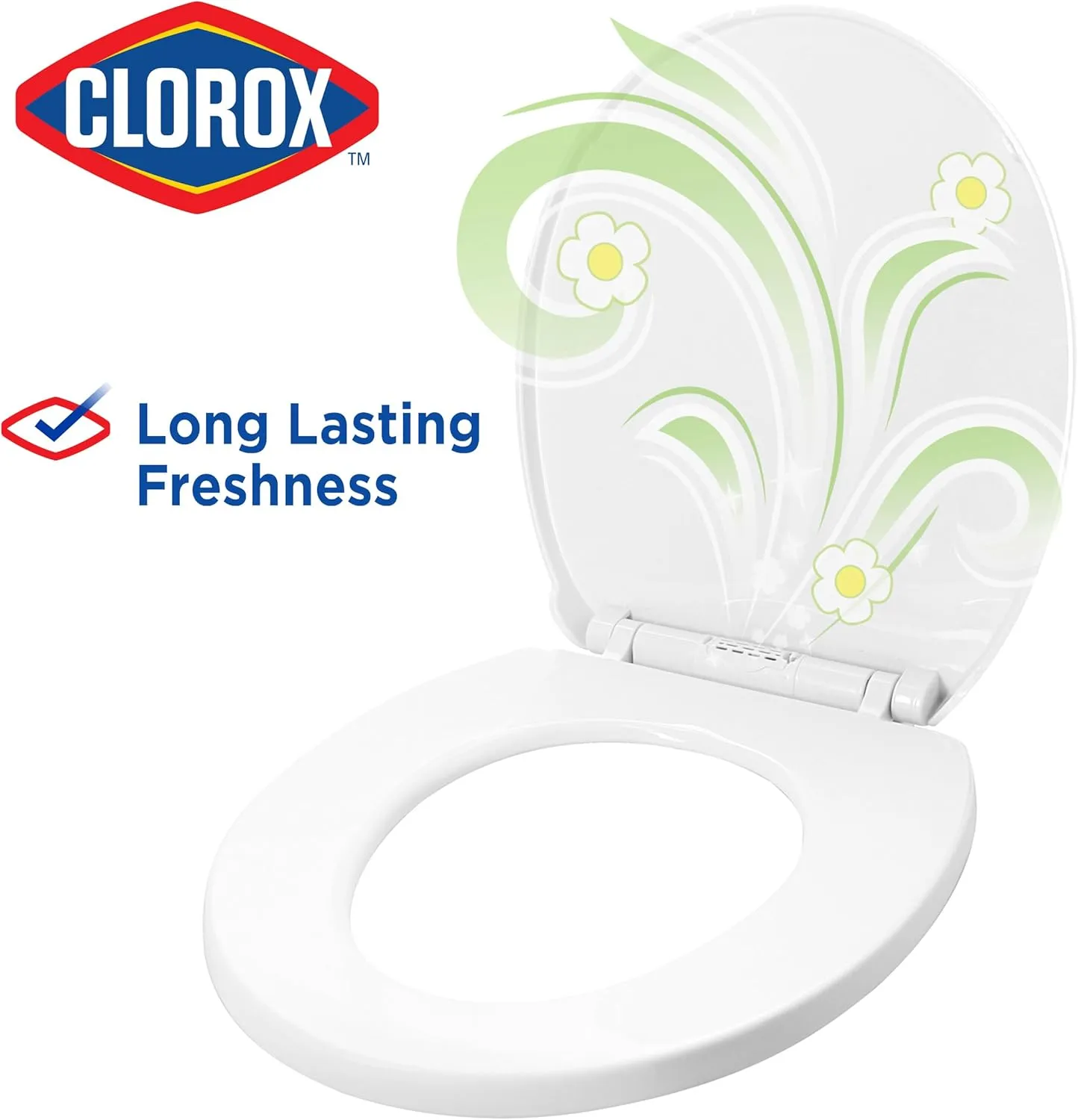Clorox Elongated Scented Plastic Toilet Seat with Easy-Off Hinges