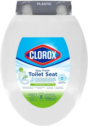 Clorox Elongated Scented Plastic Toilet Seat with Easy-Off Hinges