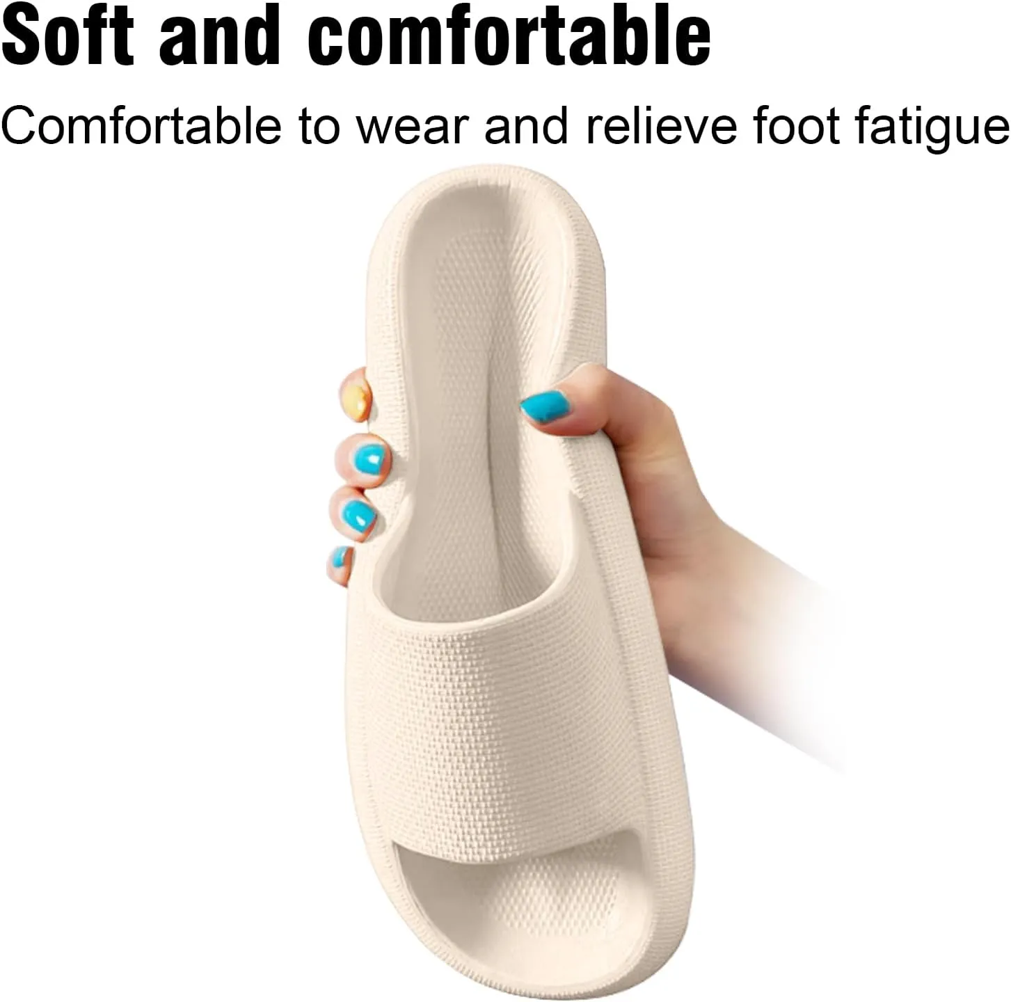 Cloud Slippers For Women Shower Shoes Pillow Slides Indoor House Outdoor Flip Flops For Men Bathroom Non-Slip Home Bubble Foam Beach Platform Slippers