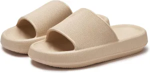 Cloud Slippers For Women Shower Shoes Pillow Slides Indoor House Outdoor Flip Flops For Men Bathroom Non-Slip Home Bubble Foam Beach Platform Slippers