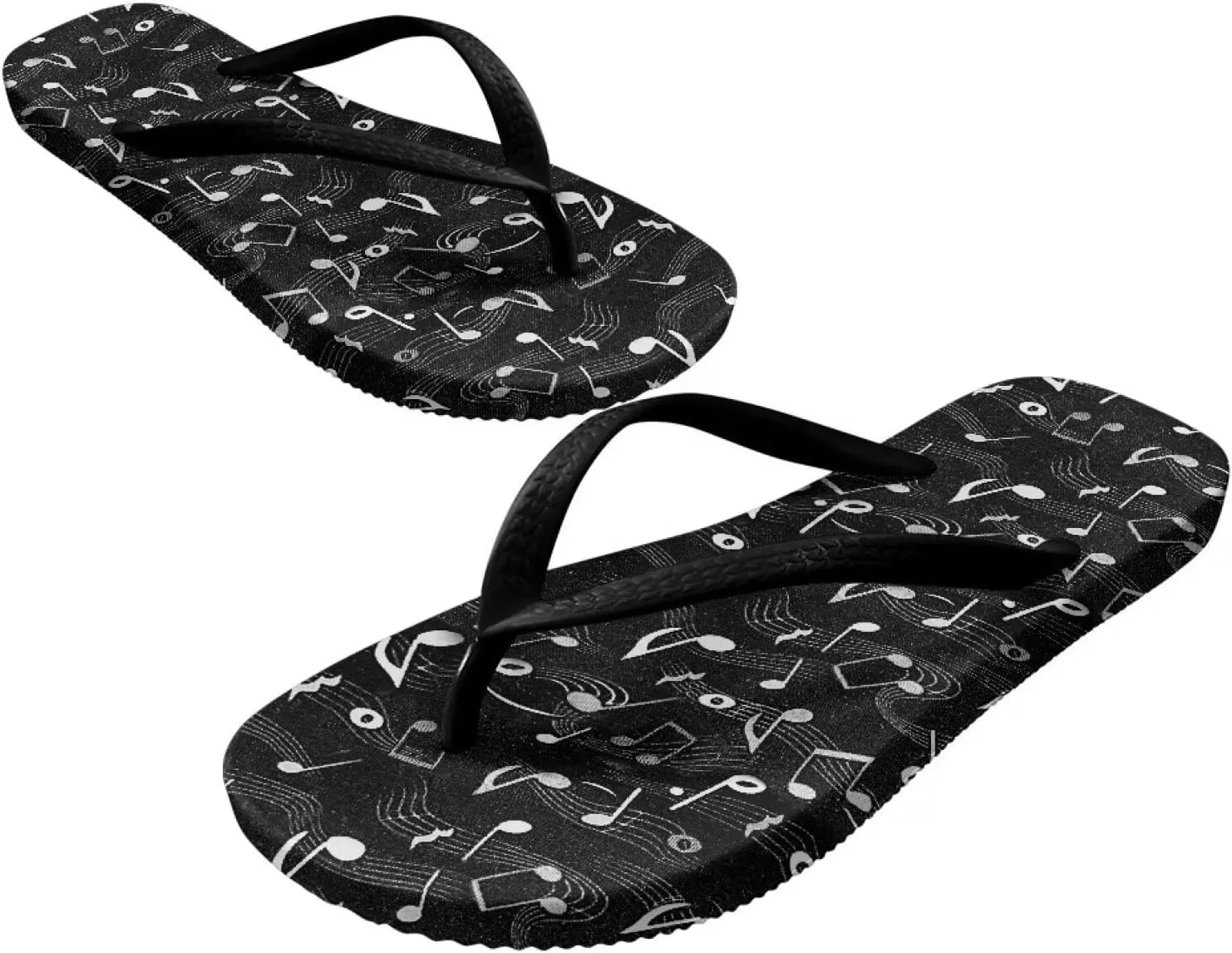 Comfort Walking Flip Flops Sandals Summer Slip On Pillow Slippers Bedroom Quick Drying Shower Slides Size 5.5-9.5 Black Sole