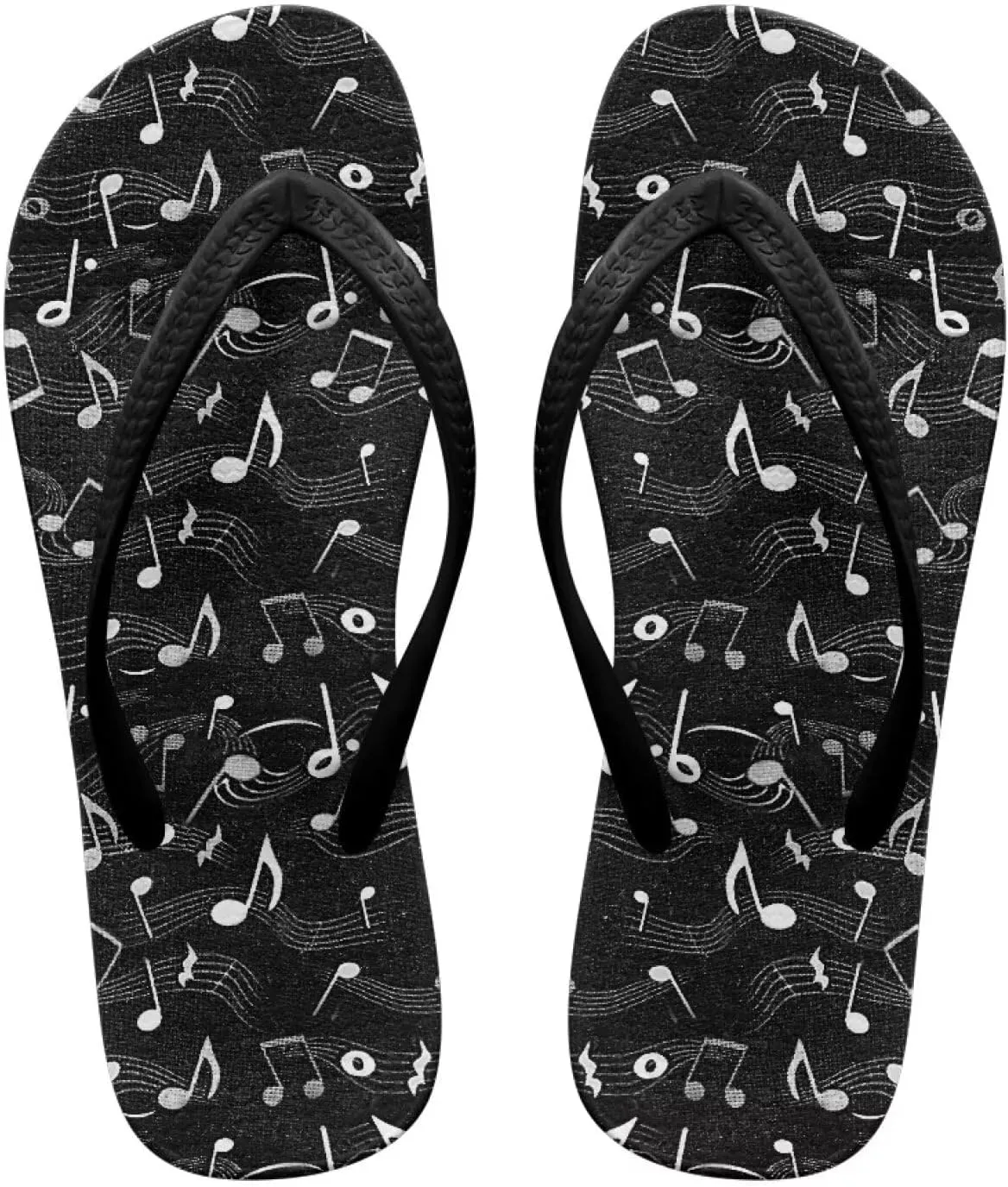 Comfort Walking Flip Flops Sandals Summer Slip On Pillow Slippers Bedroom Quick Drying Shower Slides Size 5.5-9.5 Black Sole
