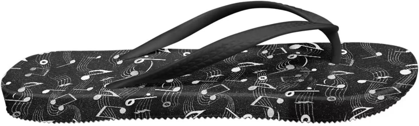 Comfort Walking Flip Flops Sandals Summer Slip On Pillow Slippers Bedroom Quick Drying Shower Slides Size 5.5-9.5 Black Sole