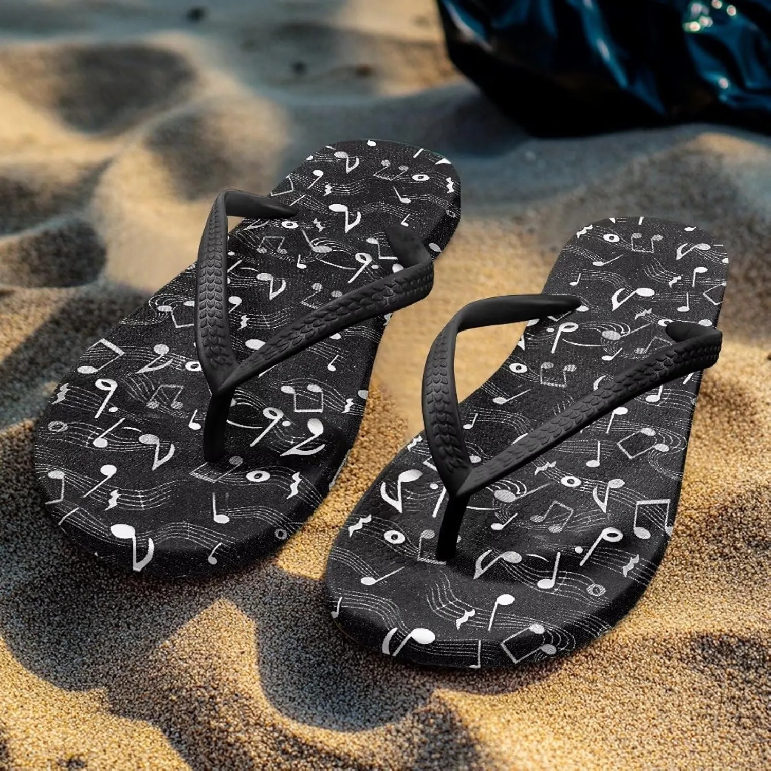 Comfort Walking Flip Flops Sandals Summer Slip On Pillow Slippers Bedroom Quick Drying Shower Slides Size 5.5-9.5 Black Sole