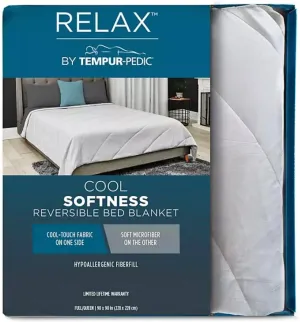 Cool-Softness Reversible Bed Blanket-Hypoallergenic fiberfill-10 Year Warranty-King Size