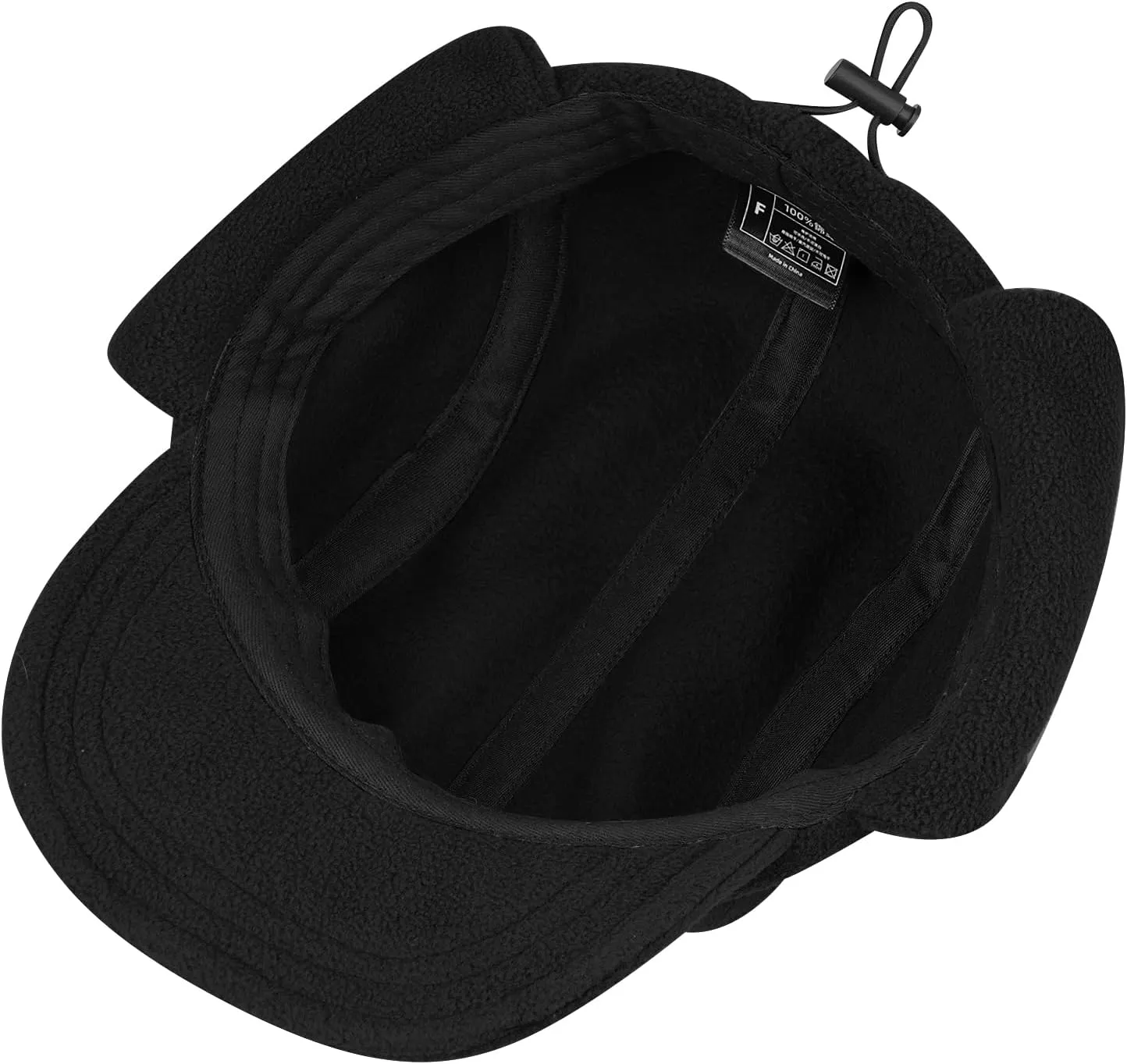 Croogo Earflaps Baseball Cap Winter Trapper Hats for Men Warm Trooper Visor Hat 5 Panel Flat Bill Caps Snow Eskimo Hat