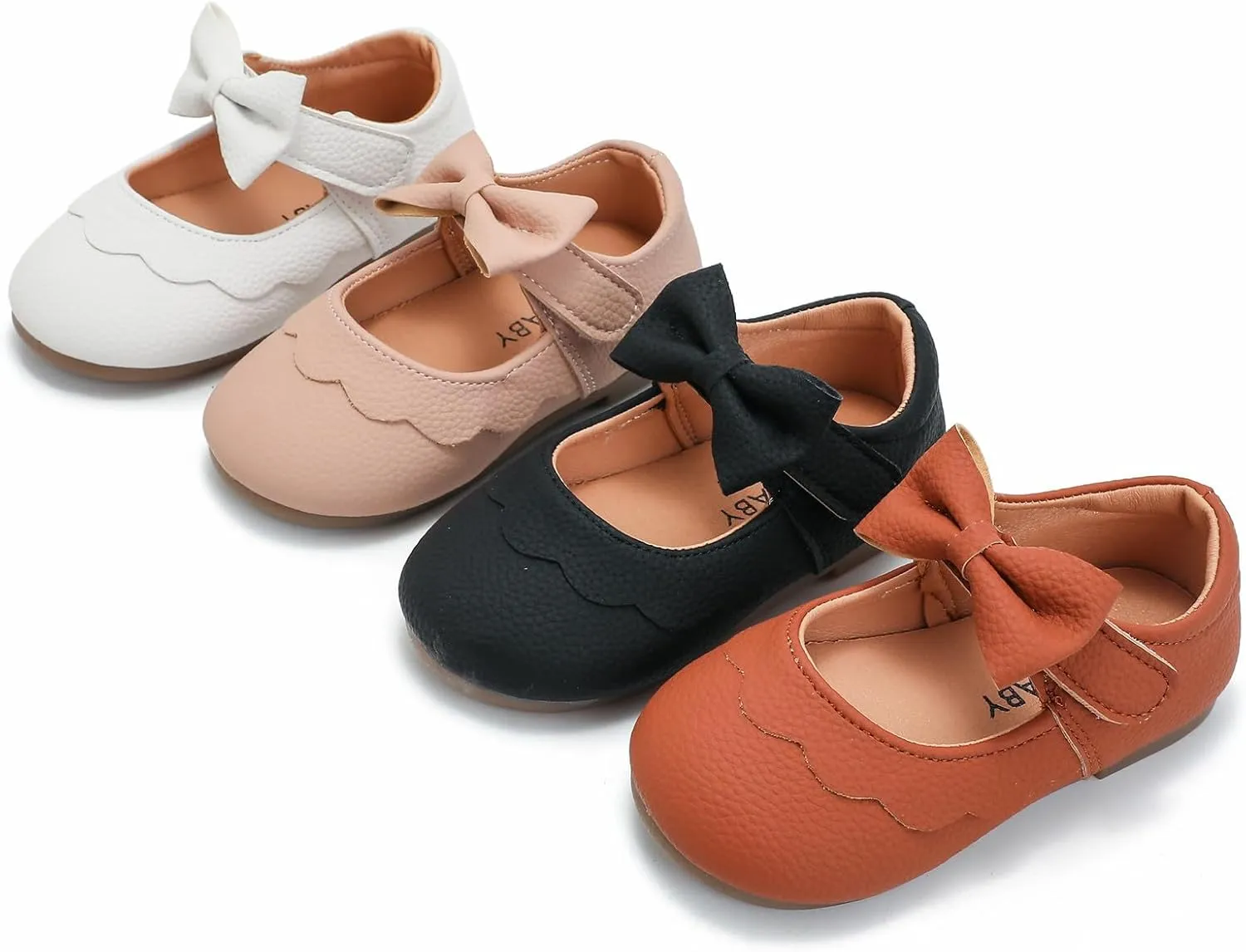 DADAWEN Girl's Classic Mary Jane Flats School Uniform Shoes Dress Shoes Party Wedding Shoes