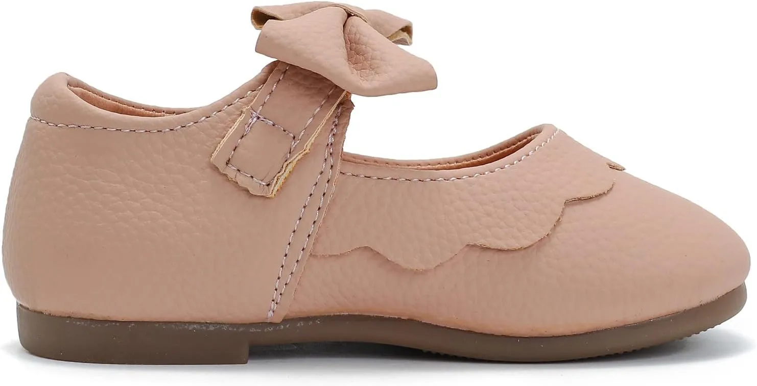 DADAWEN Girl's Classic Mary Jane Flats School Uniform Shoes Dress Shoes Party Wedding Shoes