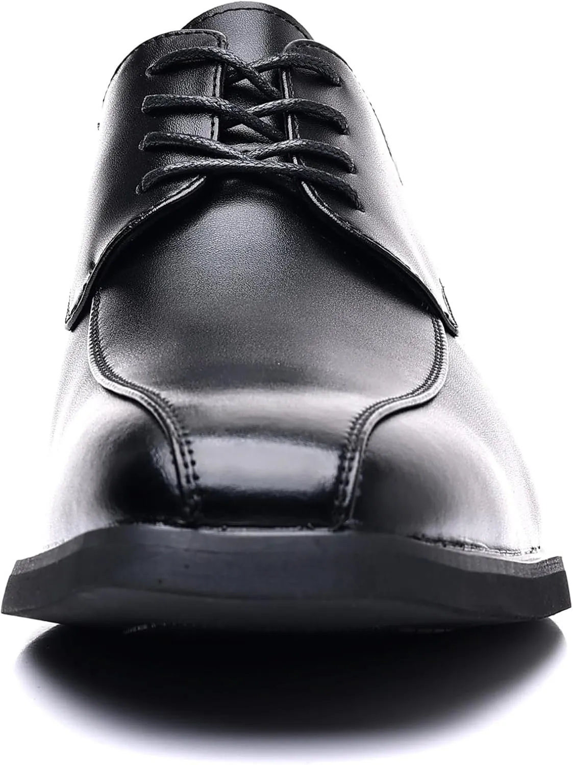 DADAWEN Men's Square Toe Business Dress Shoes Classic Lace Up Formal Oxford Shoes