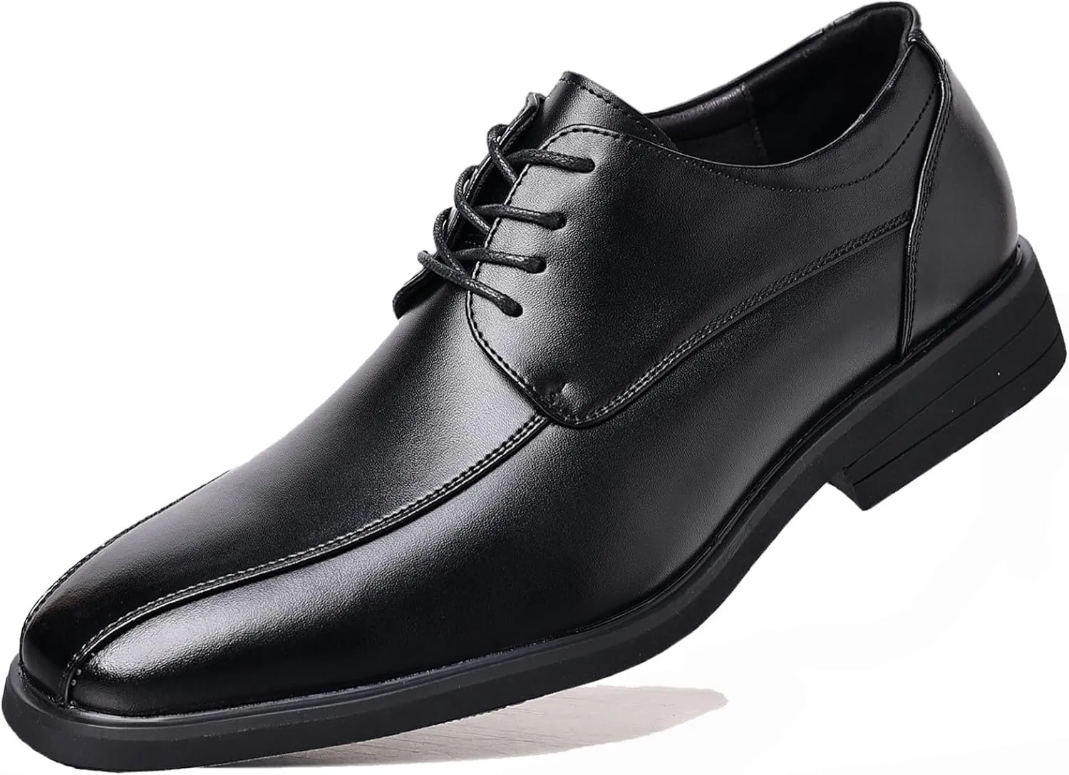 DADAWEN Men's Square Toe Business Dress Shoes Classic Lace Up Formal Oxford Shoes