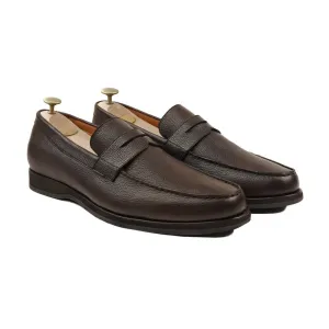 Dark Brown Leather Penny Loafers
