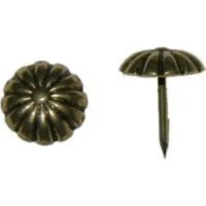 Decorative Nails Plated Steel with Oxford Finish Daisy and Scalloped Patterns Perfect for Upholstered Furniture and Crafts