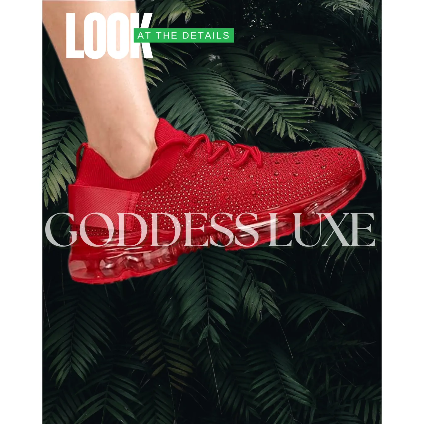 DEJA Red Fall Rhinestone Sneaker