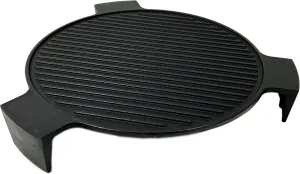 Direct Store DC143 Cast Iron Plate Setter for Large Big Green Egg Grill & Other 18" Dia Cooking Grills, Kamado Grill, 18" Smoking Stone, Pizza Stone, Heat Deflector with 3 Legs (Large, 18" with legs)
