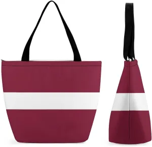 Djibouti Flag Women's Large Tote Handbag with Zipper for Work and Travel Convenience
